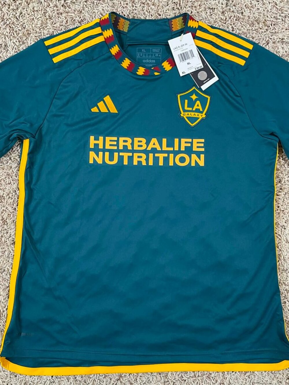 Adidas LA GALAXY 23/24 Women’s Authentic Away Jersey HU1410, Size XL (New)